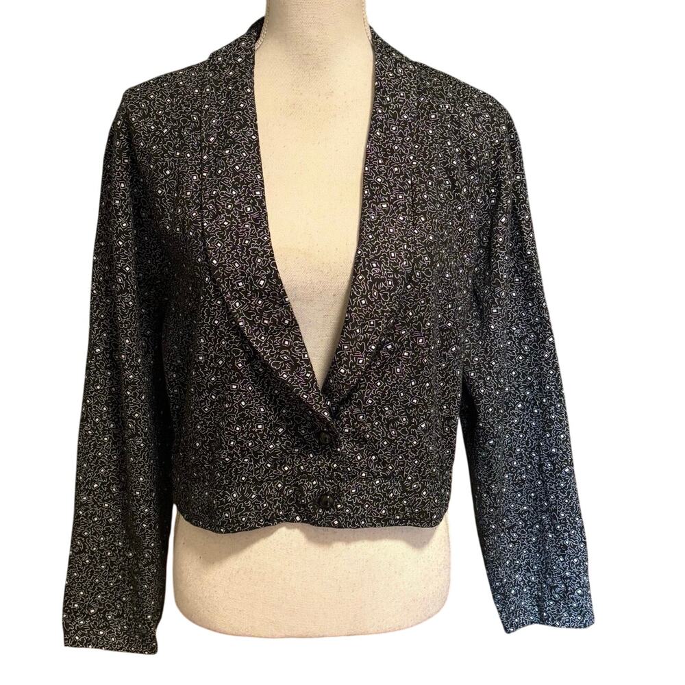 IZ California Size L 90s Retro Cropped Jacket Boxy Fit Made in USA